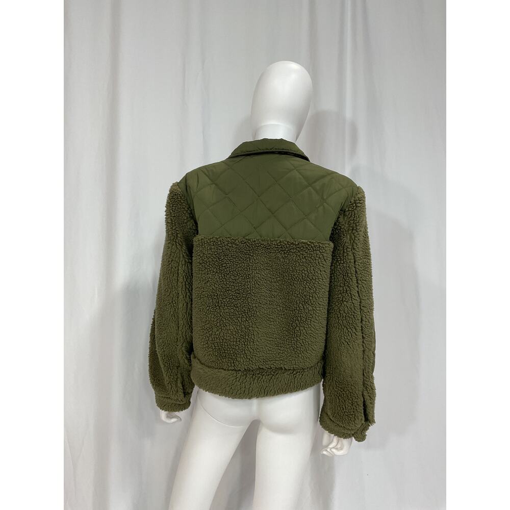 Rails 'Peyton' Green Mixed Media Jacket Size M - image 3